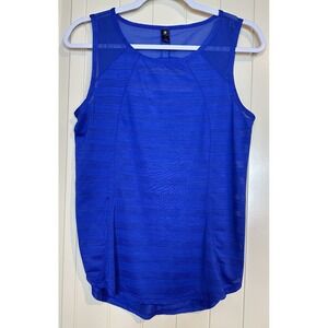 90 Degree Women's Mesh Blue Sheer Active gym running workout Tank Top‎ Size M